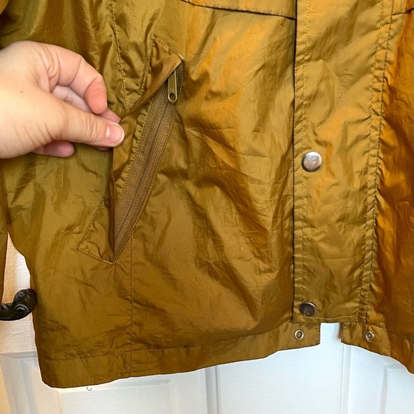 Frank & Oak Unisex Mustard Hooded Windbreaker Jacket - Picture 6 of 16